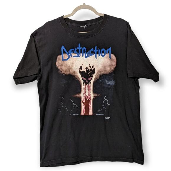Vintage 90s / Y2K Destruction Infernal Overkill t shirt - Picture 1 of 5